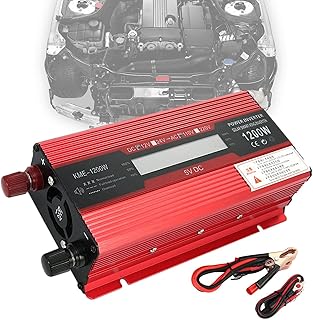 Inversor de Energia Inteligente,Inversor de potência de onda senoidal modificada - Inversor de veículo com display digital inteligente LCD, inversor de carro portátil para backup doméstico Xiaofeigun