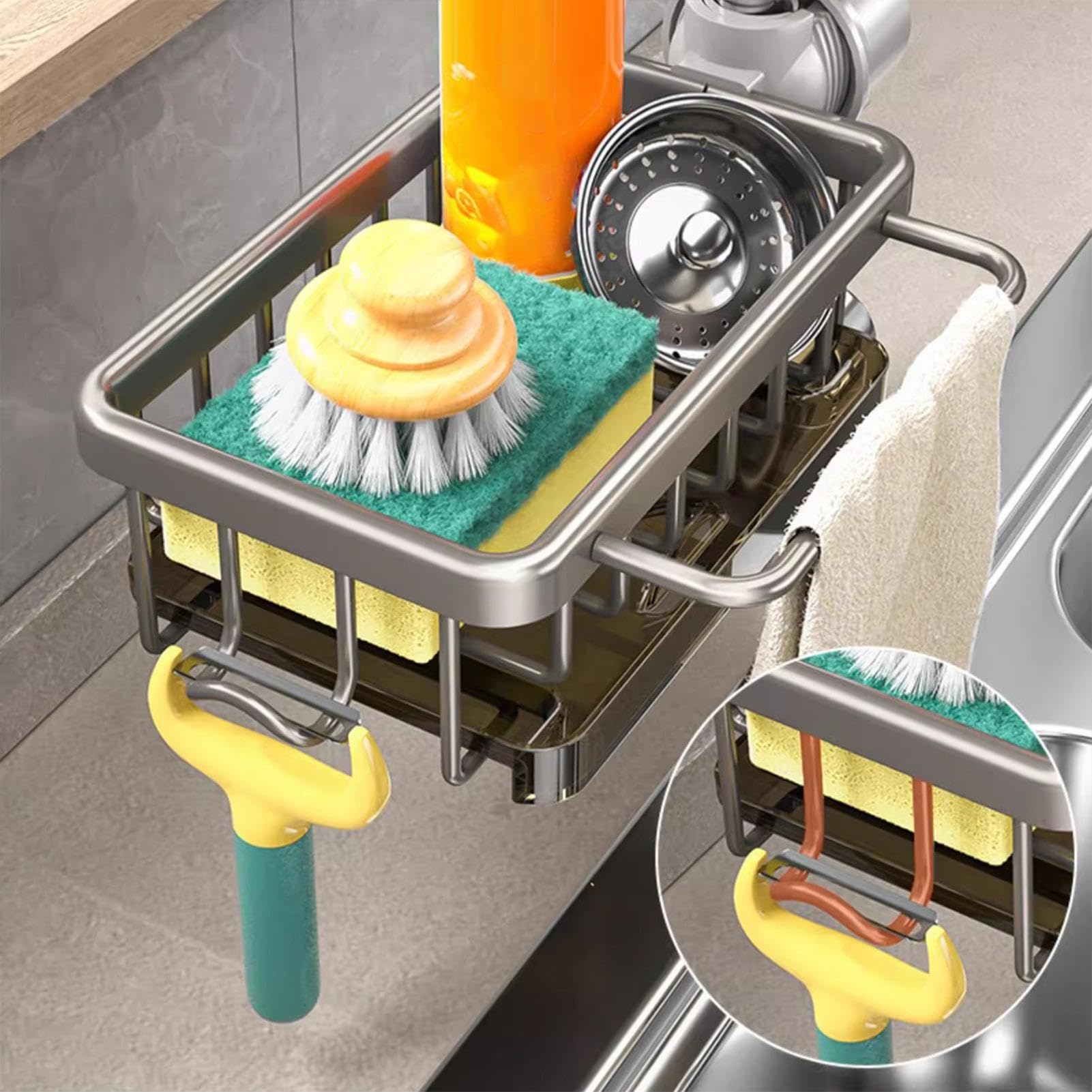 Organizzatore per rubinetto del lavello della cucina, organizer
