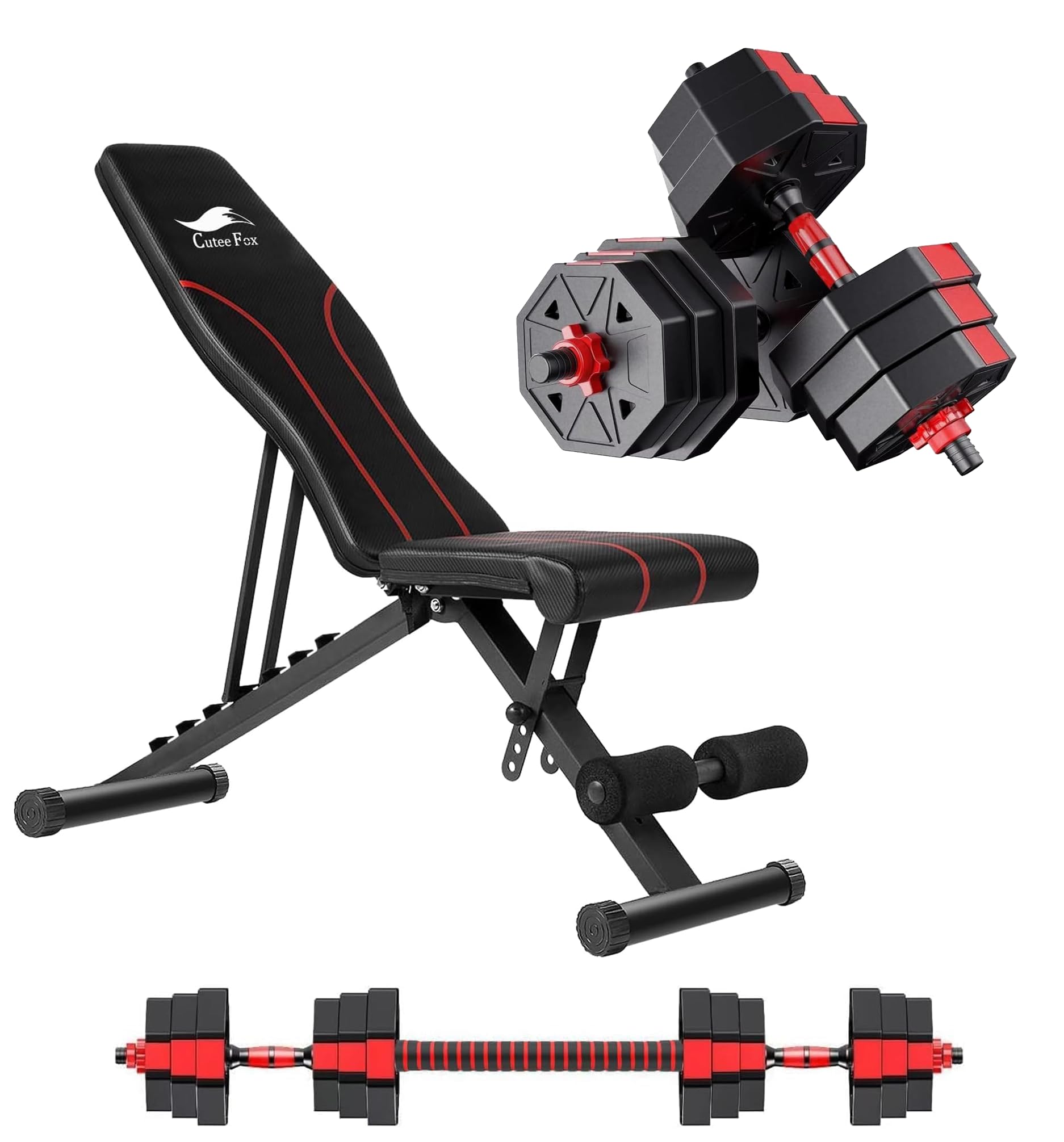 Amazon | 【ダンベル 可変式 3in1】2個セット 20KG アジャスタブル 