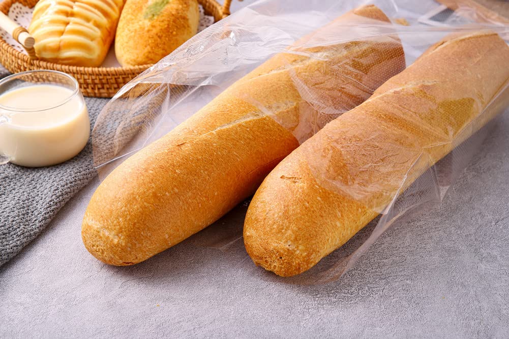 40 Sacchetti Per Pane In Plastica Trasparente Con Motivo Quadri Buffalo E Laccetti – Ideali Per Pane Fatto In Casa E Biscotti - 3