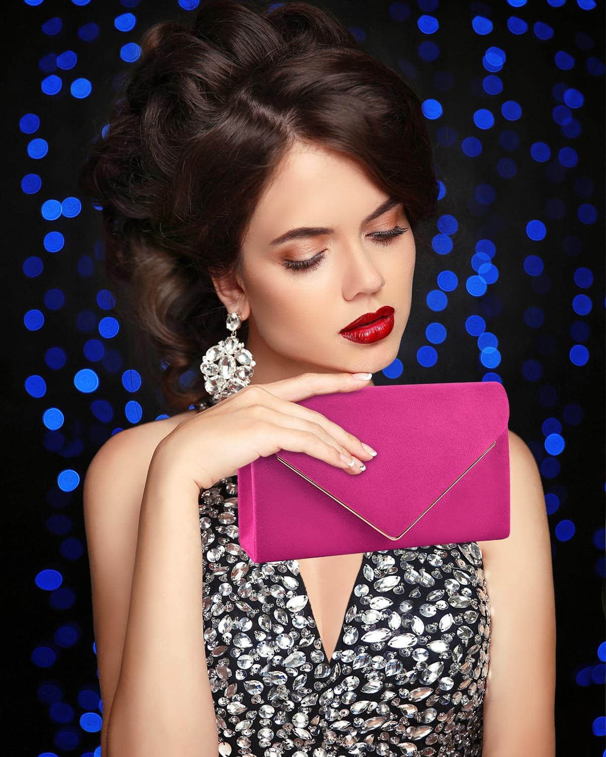 TINDTOP Evening Clutch Purses for Women Handbags for Formal Wedding Party Cocktail Prom Crossbody Shoulder Envelope Bag | for Formal Wedding, Party, Cocktail, Prom, for Formal Wedding, Party - Image 3