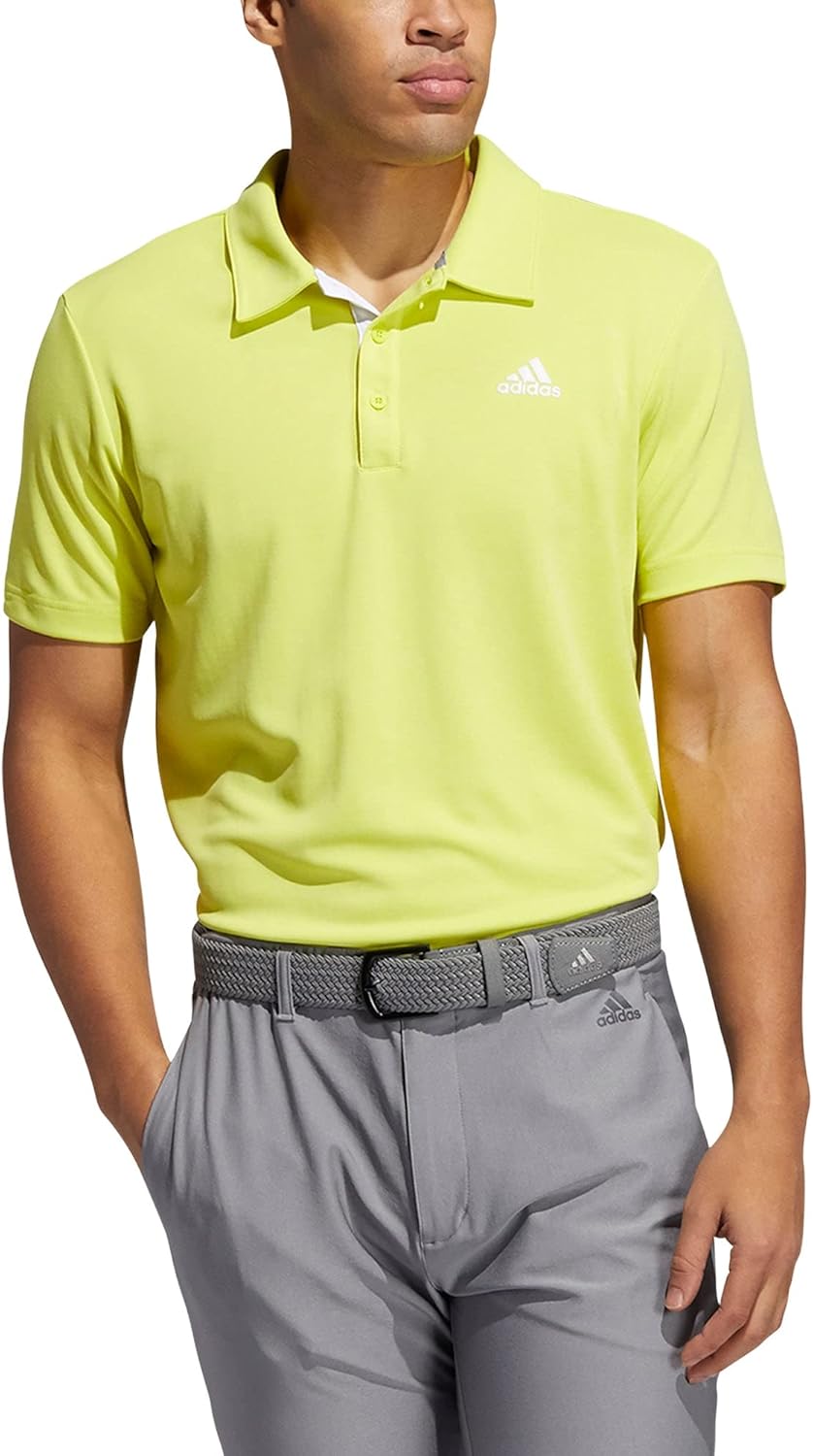 adidas Men's Advantage Drive Novelty Solid Golf Polo Shirt