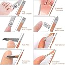 VORLA Stainless Steel Professional Manicure Set Nail Cutter For Women Nail Scissors Luxury Grooming Kit Manicure Pedicure Kit For Women & MeN (18 IN 1 MANICURE) gallery image