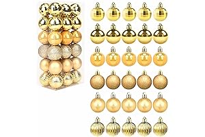 36 pcs Christmas Balls - Esferas amarillas para navidad