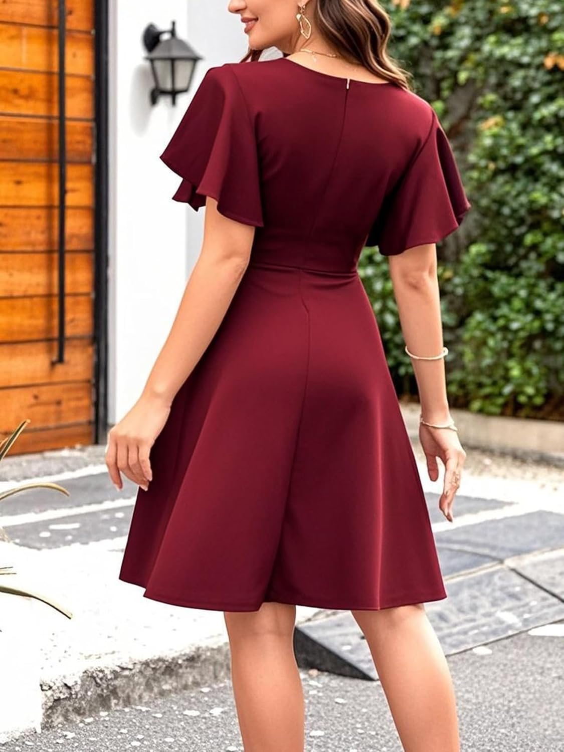 oxiuly Wedding Church Vintage Cocktail Dresses with Pockets Summer Casual Floral Dress for Women Flare376 - Image 5