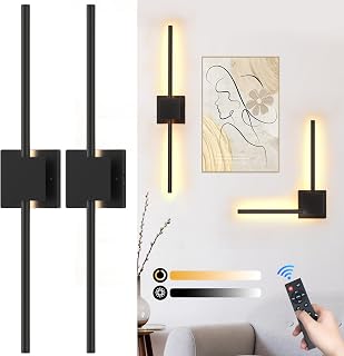 Torchlet Battery Operated Wall Sconces Set of 2, Rechargeable Wall Lights