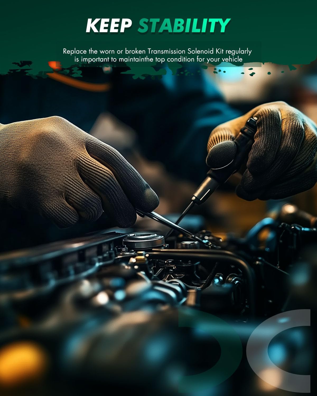 SCITOO 97420JKP 97010B Transmission Solenoid Serving Filter Kit Fit For 1987-2001 For Jeep Cherokee 1988-1992 For Jeep Comanche 1987-1988 For Jeep Wagoneer