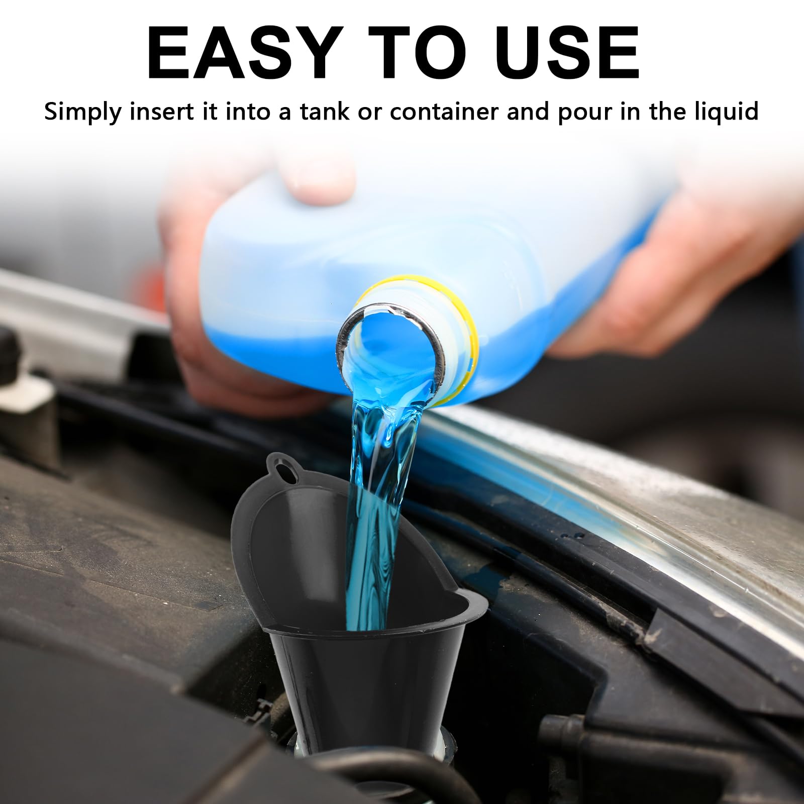 Long Neck Engine Funnel QKYS 2-Pack Oil Funnels - Universal With Long ...