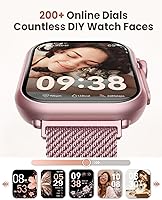 Vista 7 de Relojes inteligentes para mujer (Android/iPhone), reloj inteligente HD de 1.83 pulgadas con llamadas/mensajes/notificaciones, monitor