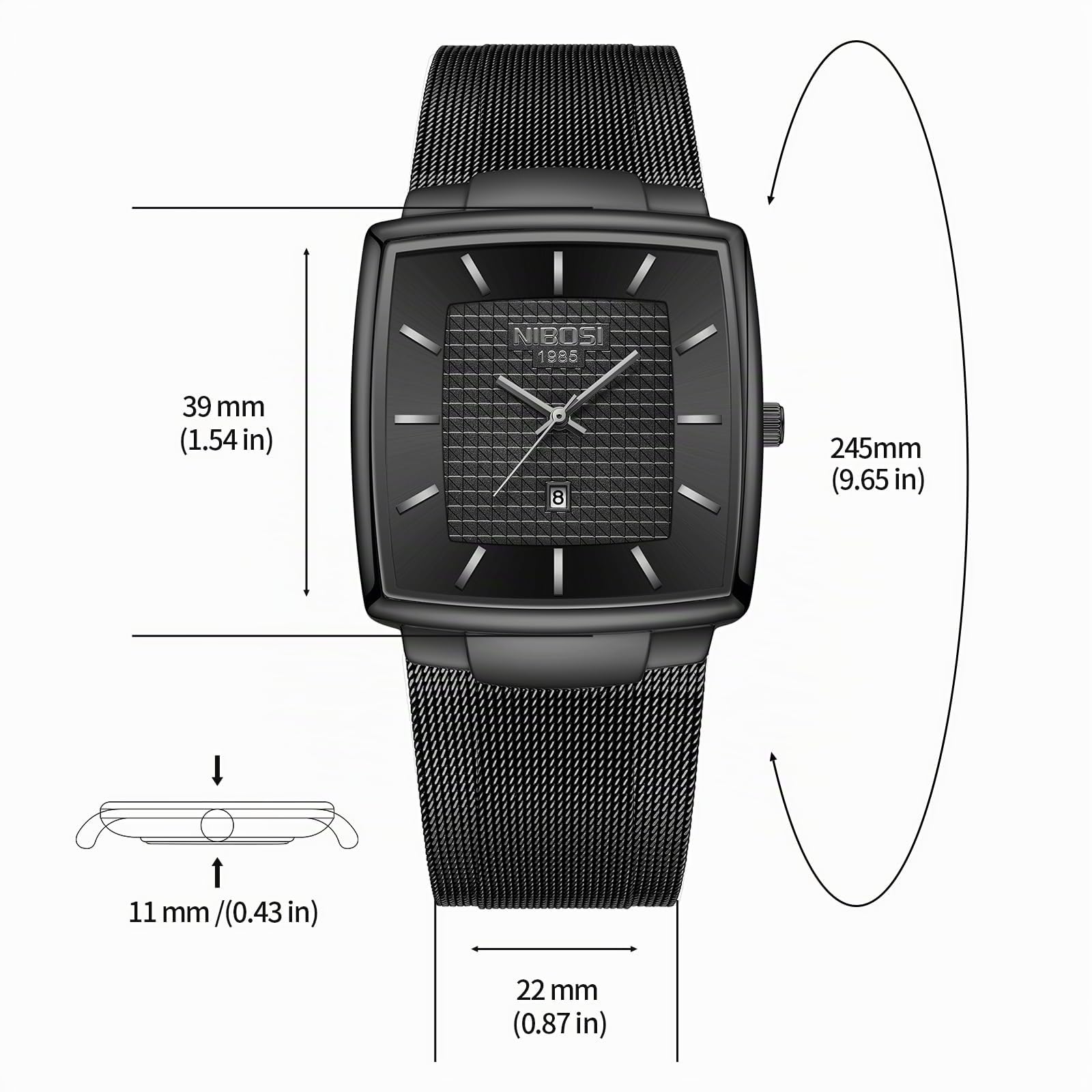 NIBOSI Relojes Hombre Analógico Cuarzo Cronografo Impermeable Relojes de Pulsera Fecha Moda Casual Diseñador Reloj Elegante Regalo para Hombre