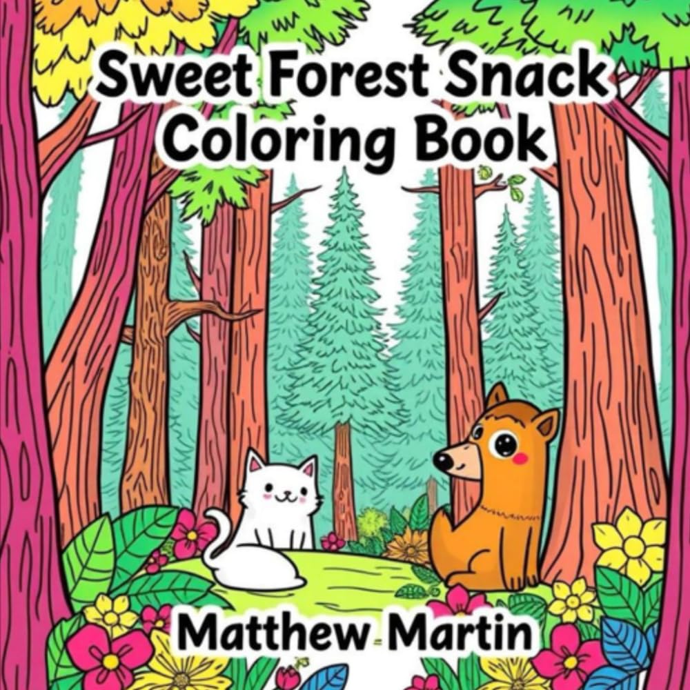 Sweet Forest Snack: Adorable Kawaii Forest Animals Sharing Treats and Smiles