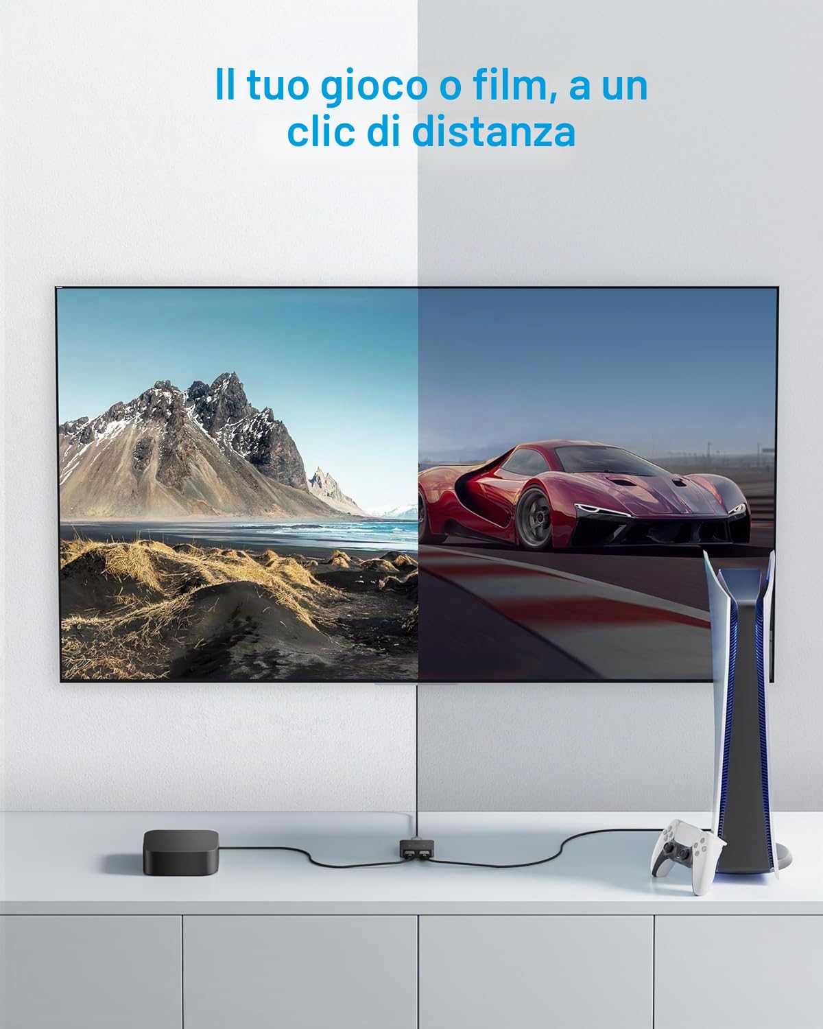 Anker Switch HDMI Sdoppiatore 4K 60 Hz 2 in 1 Uscita HDR 3D Dolby