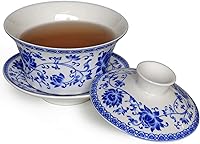 Vista 14 de Liang baobao Juego de té tradicional de Gaiwan con tapa y platillo Taza de té de gongfu tazas de té de porcelana de 10 oz
