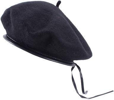 Wool Solid Color Beret Cap Military 
