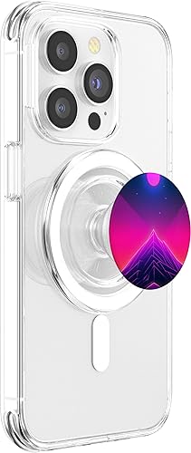 Miniatura 3 de Retrowave Mountain 80s Vaporwave Synthwave PopSockets MagSafe PopGrip for iPhone