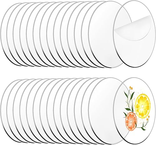 Miniatura 9 de 30 espacios en blanco redondos acrílicos, discos acrílicos para manualidades (2 pulgadas)