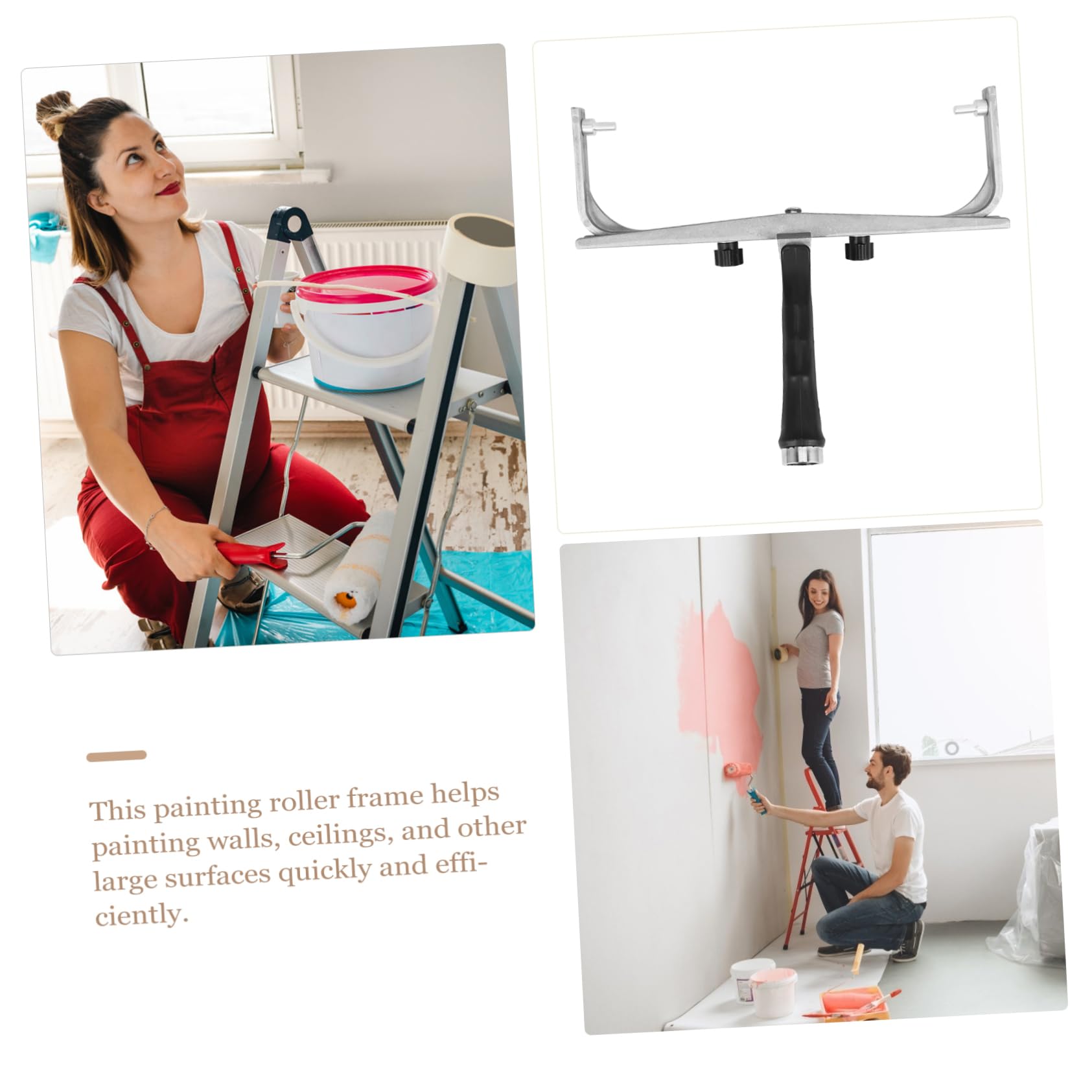 SHINEOFI 4 Stück Verstellbarer Farbrollerhalter Universeller Wandmalwerkzeugrahmen für Heimdekoration und Bauprojekte Stabil und Langlebig für Professionelle Maler und Diy Enthusiasten