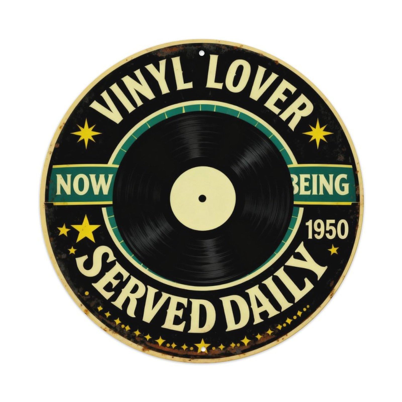 Vinyl Lover Music Sign Metal Tin Sign Plaque