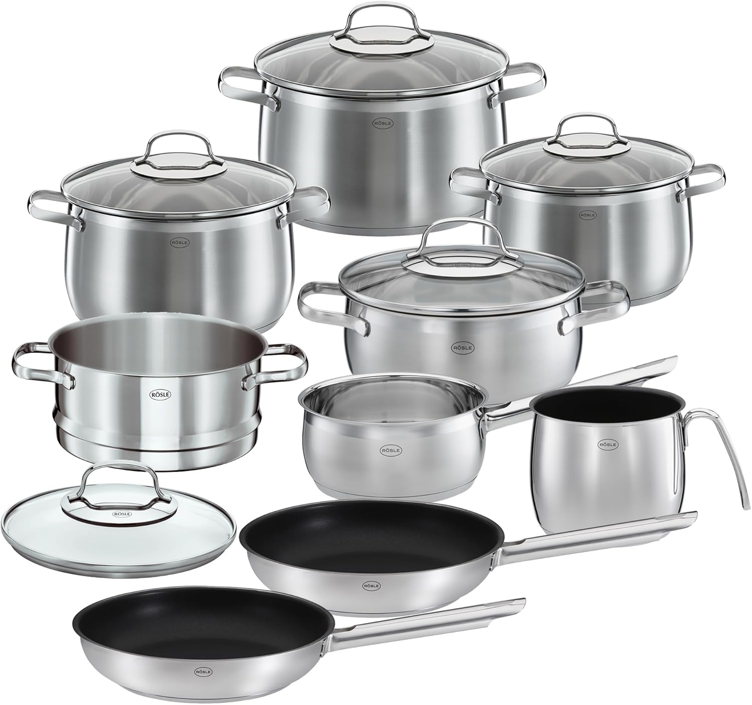 Rösle Cookware Set Elegance Globe 10 Pcs., Stainless Steel, 24 cm – Units