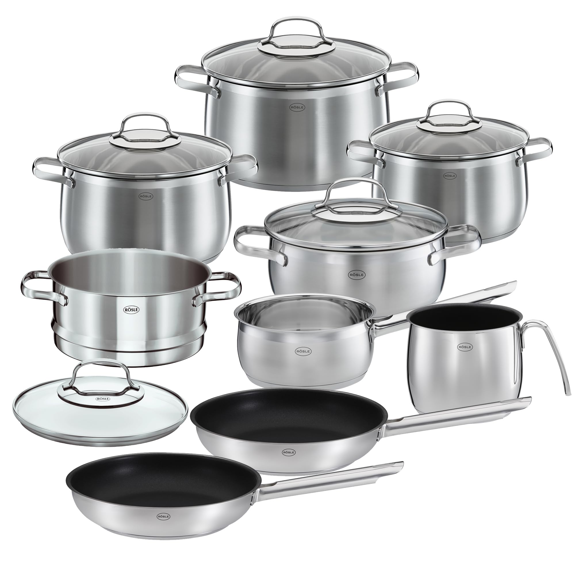 Rösle Silver Colours Globe Cookware Set, 10-Piece