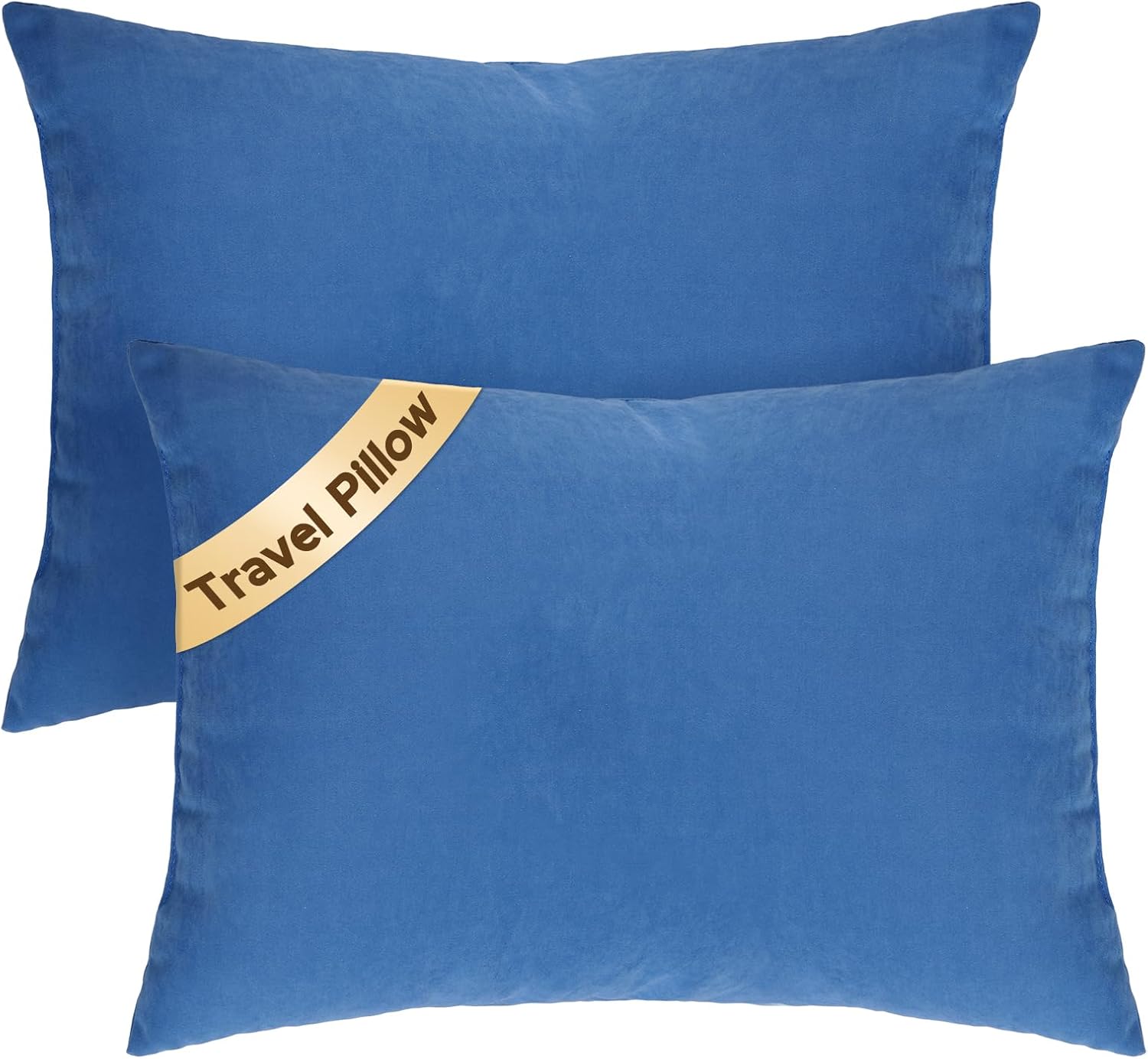 SweetSlubr Small Travel Pillows – 2 Pack, 13″x18″ Machine