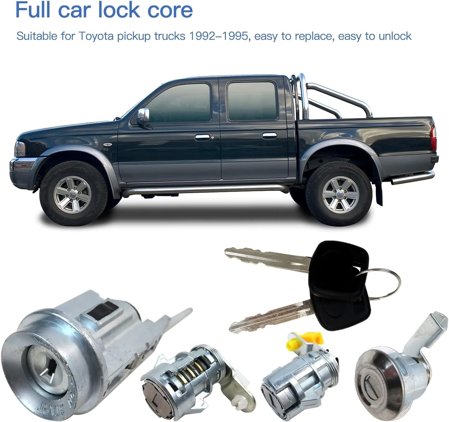 Ignition Door Locks and Gas Lock w/Keys Repl.#D2191608 69005-35130 for 1991 Toyota Pickup DLX Extended Cab Pickup 2-Door 3.0L 2959CC V6 GAS SOHC Naturally Aspirated