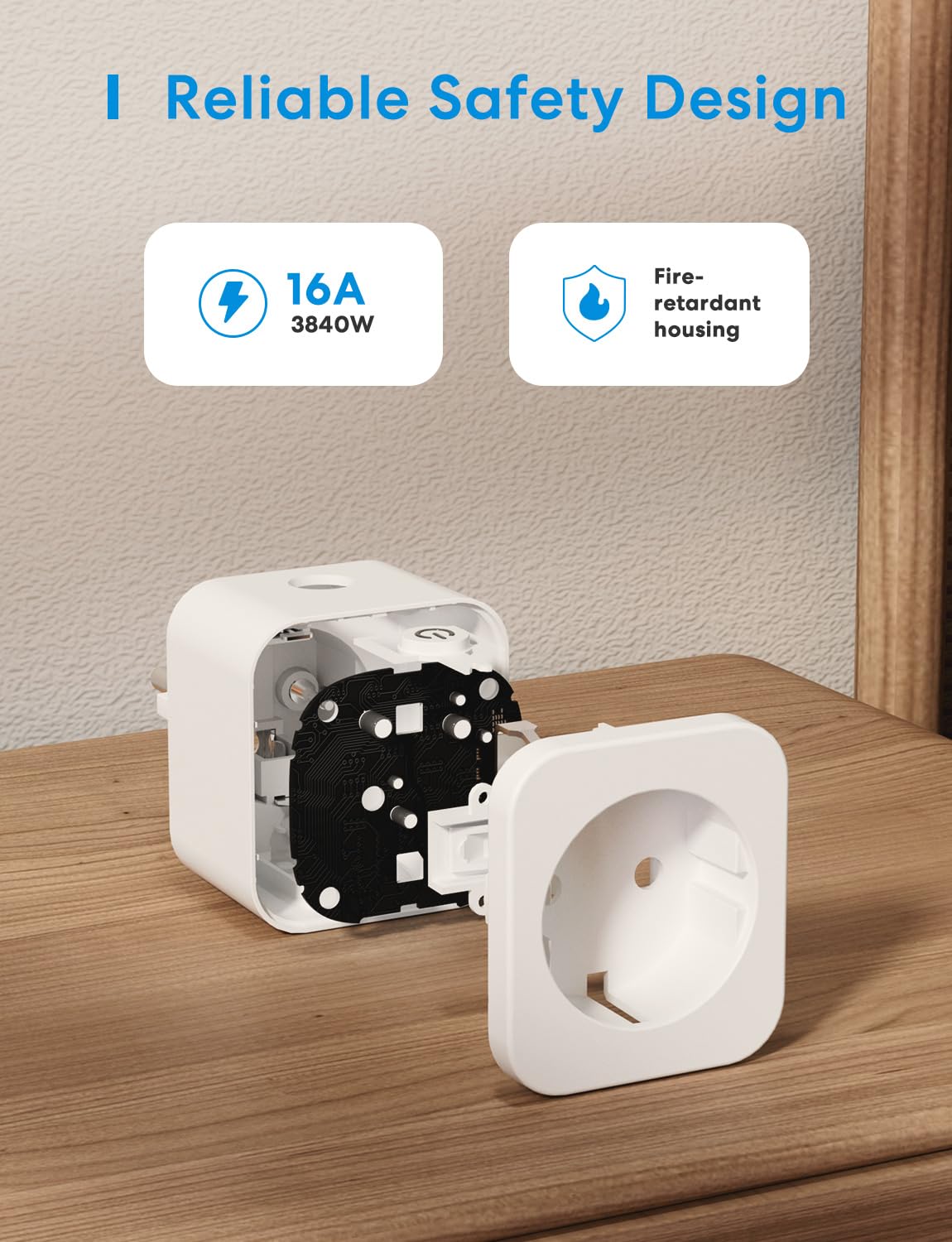 Meross Smart WLAN Steckdose Mit Strommessung16A, WiFi Steckdose 4er Pack mit App Fernsteuerung & Zeitschaltuhr, Kompatibel Mit Apple HomeKit, Alexa, Google Home, SmartThings