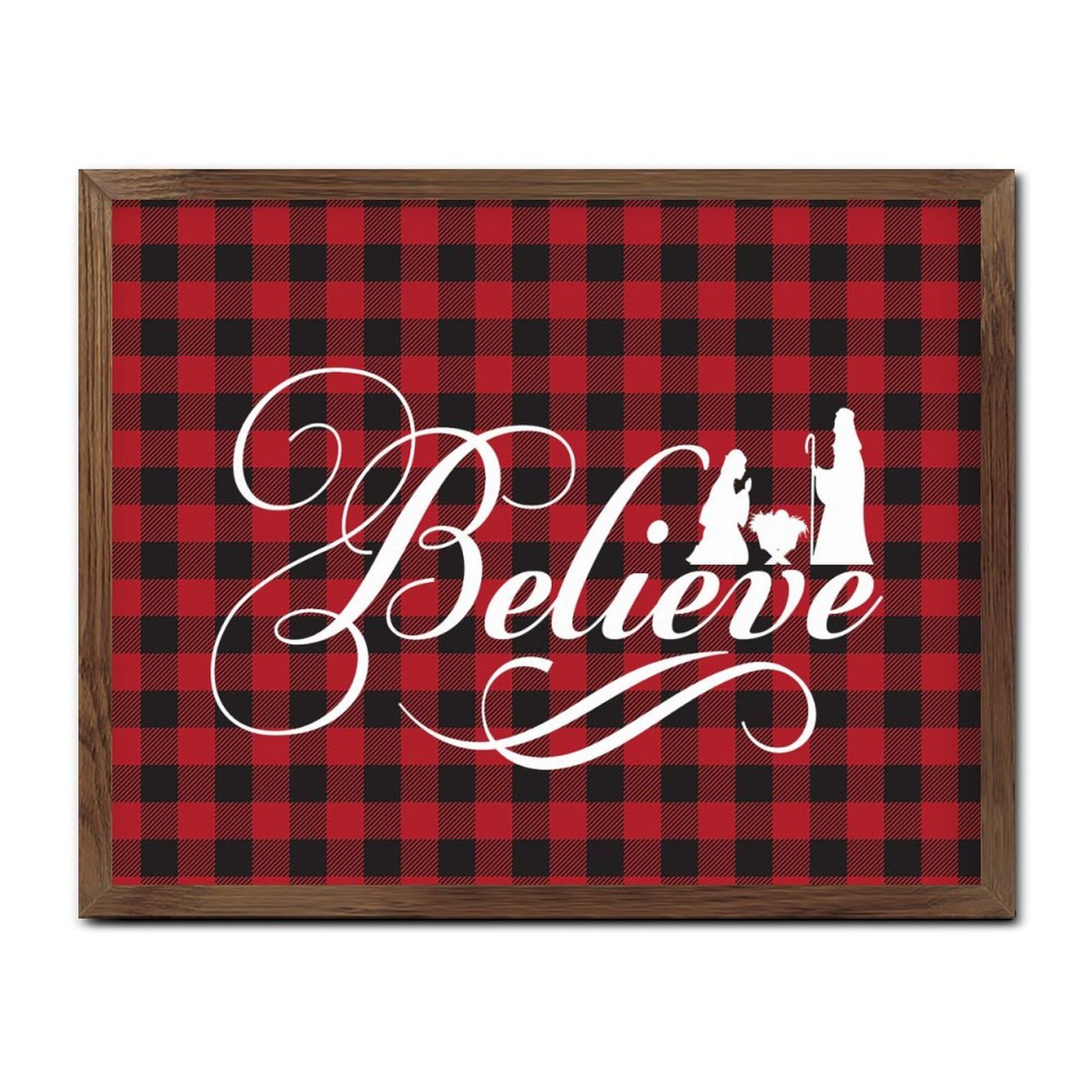 Cadeau de 40x50 cm spirituel avec le panneau en bois Believe pour communion