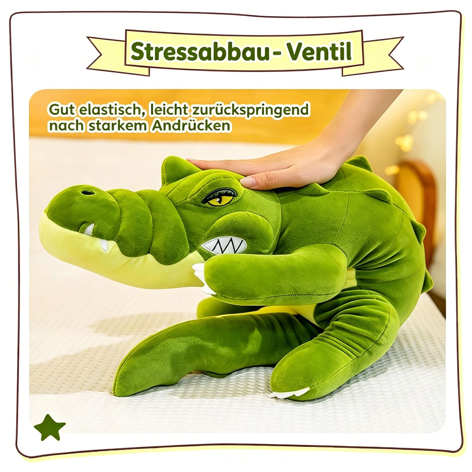Kuscheltier Krokodil Plüschtier Alligator, Riesen Krokodilkissen Plüsch Stofftier, Kawaii Krokodil Spielzeug Kissen, Lustige Alligatoren-Plüschtiere Geschenk für Jungen und Mädchen (150cm,Grau)