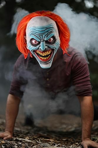 Miniatura 4 de Voyiparty Máscara de payaso de Halloween, máscara de Joker malvado aterrador, máscaras de asesinos de terror, disfraces de cosplay para adultos