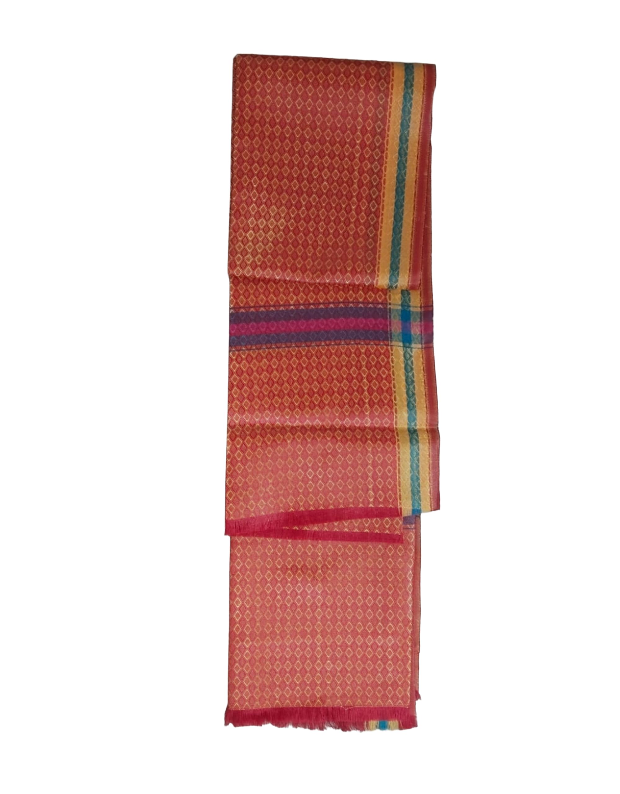 Premium Satin Red Swagath Shawl 1.60 Mtr-image-32