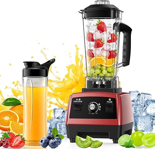 Licuadora para batidos, licuadoras para cocina con jarra de 68 onzas y recipiente de exprimidor de 20 onzas, licuadora de batidos para triturar