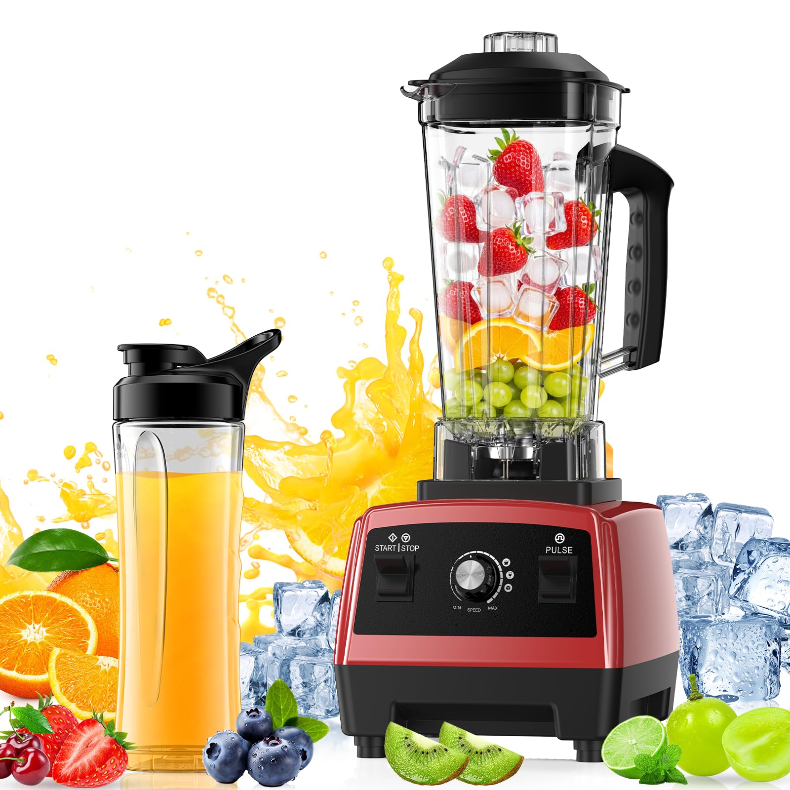 Blender for Smoothies Blenders for Kitchen with 68Oz Pitcher and 20Oz Juicer Container Smoothie Blender for Ice Crushing