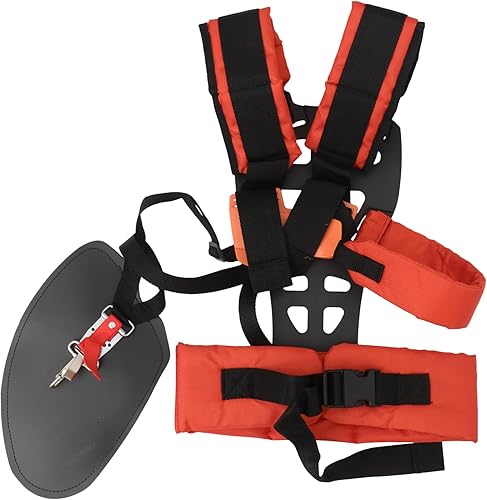 DOITOOL Correa de hombro para recortadora, cinturón acolchado cómodo, correa de arnés de doble hombro, correa ajustable para cortacésped, correa de