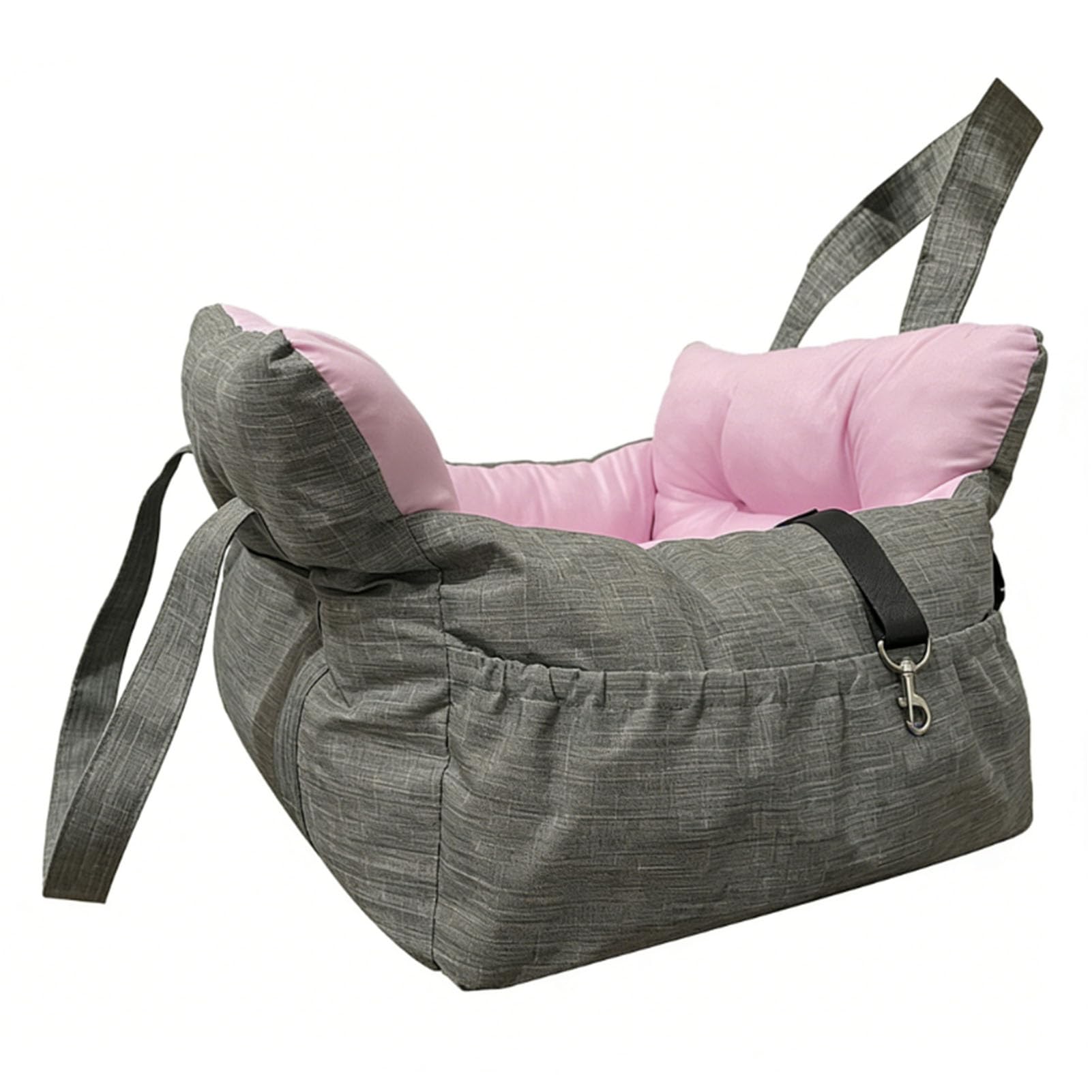 Tnfeeon 17.72x15.75x12.6inch para Perros Pequeños Medianos de hasta 25 Lbs Cama de Seguridad para Viaje para Automóvil con Cinturones de Seguridad Bolsillos de Almacenamiento Nido Portátil para