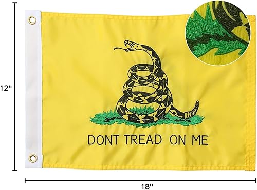 Miniatura 10 de Bradford Bandera de Dont Tread on Me de 4 x 6 pies para exteriores, fabricada en Estados Unidos, bandera bordada de Gadsden resistente con 2 ojales