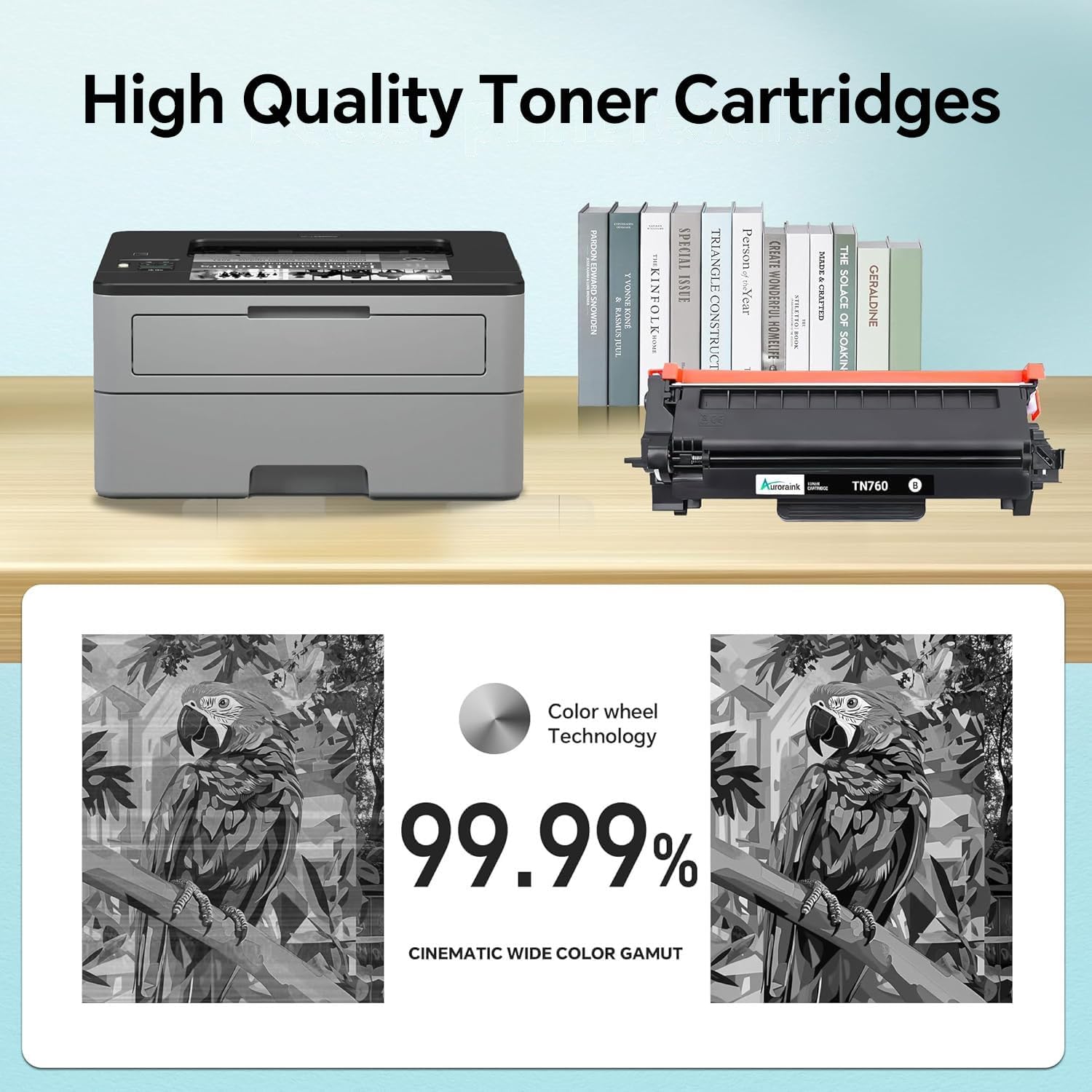 TN760 Toner Cartridge 4 Pack Replacement for TN730 TN-760 Toner for HL-L2350DW HL-L2370DW HL-L2395DW MFC-L2710DW MFC-L2750DW DCP-L2550DW Printer High Yield (Black)