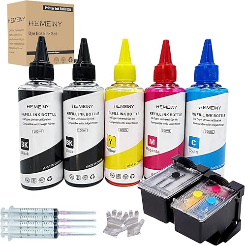 HEMEINY 65XL Ciss Cartuchos de tinta y botellas de repuesto de tinta compatibles con HP Deskjet 3700 3758 3720 3730 3732 2600 2625 2628 2635 2655 disponible en Yaxa Colombia