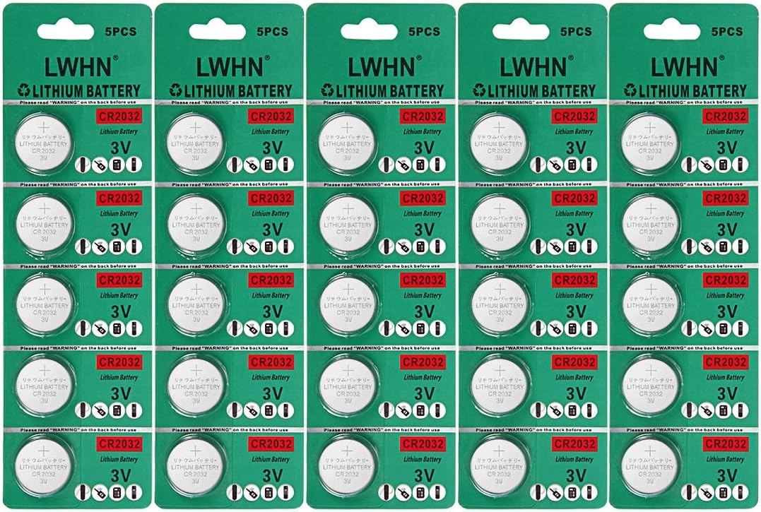 25 Pack CR2032 Battery 3v Lithium CR 2032 Batteries for Small Electronics