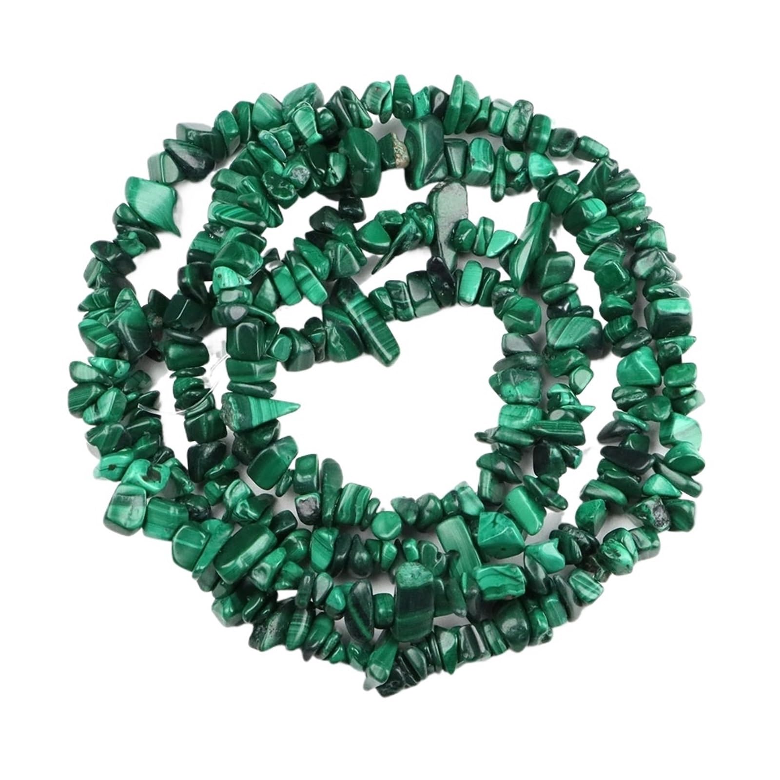 Perles de malachite naturelle pour fabrication bijoux DIY
