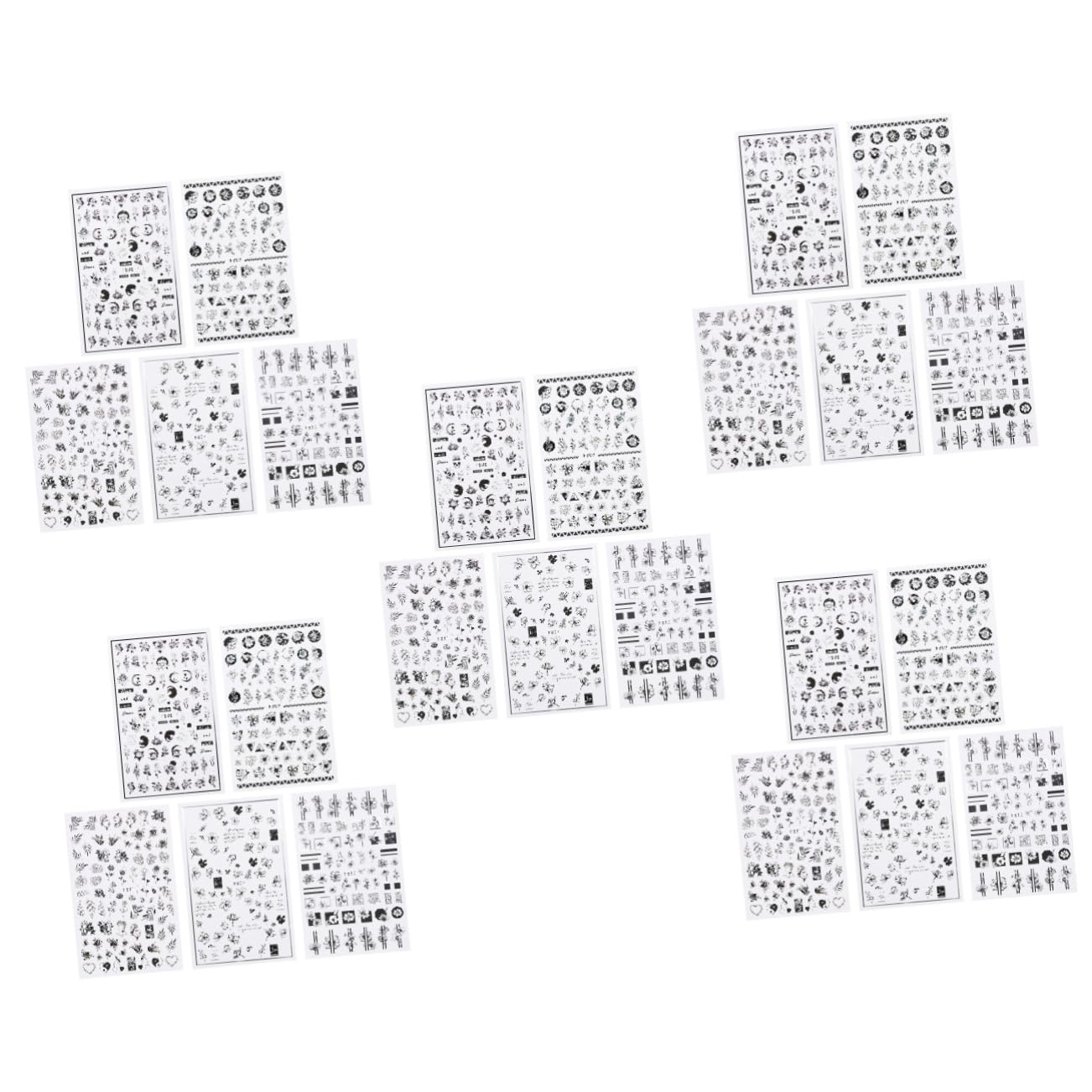 Healvian 50fogli Nail Art Stickers Fiori Eleganti Da Adesivi Per Unghie Autoadesivi Per Decorazioni Manicure Design Creativo Per Unghie e Artistiche Perfetti Per Doni e Decorazioni