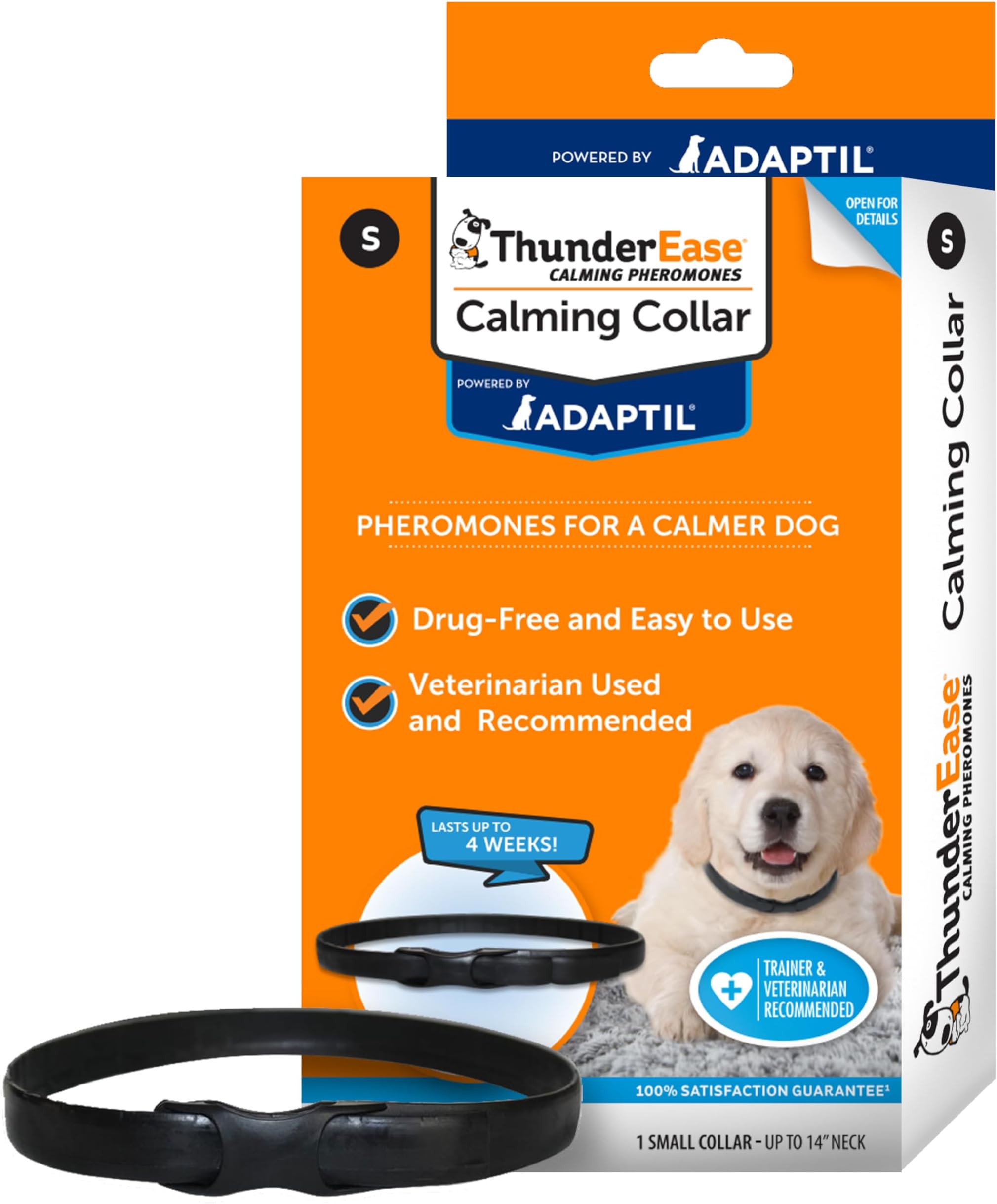 ThunderEase Calming Anti Anxiety Pheromone Collar for Dogs (Small)