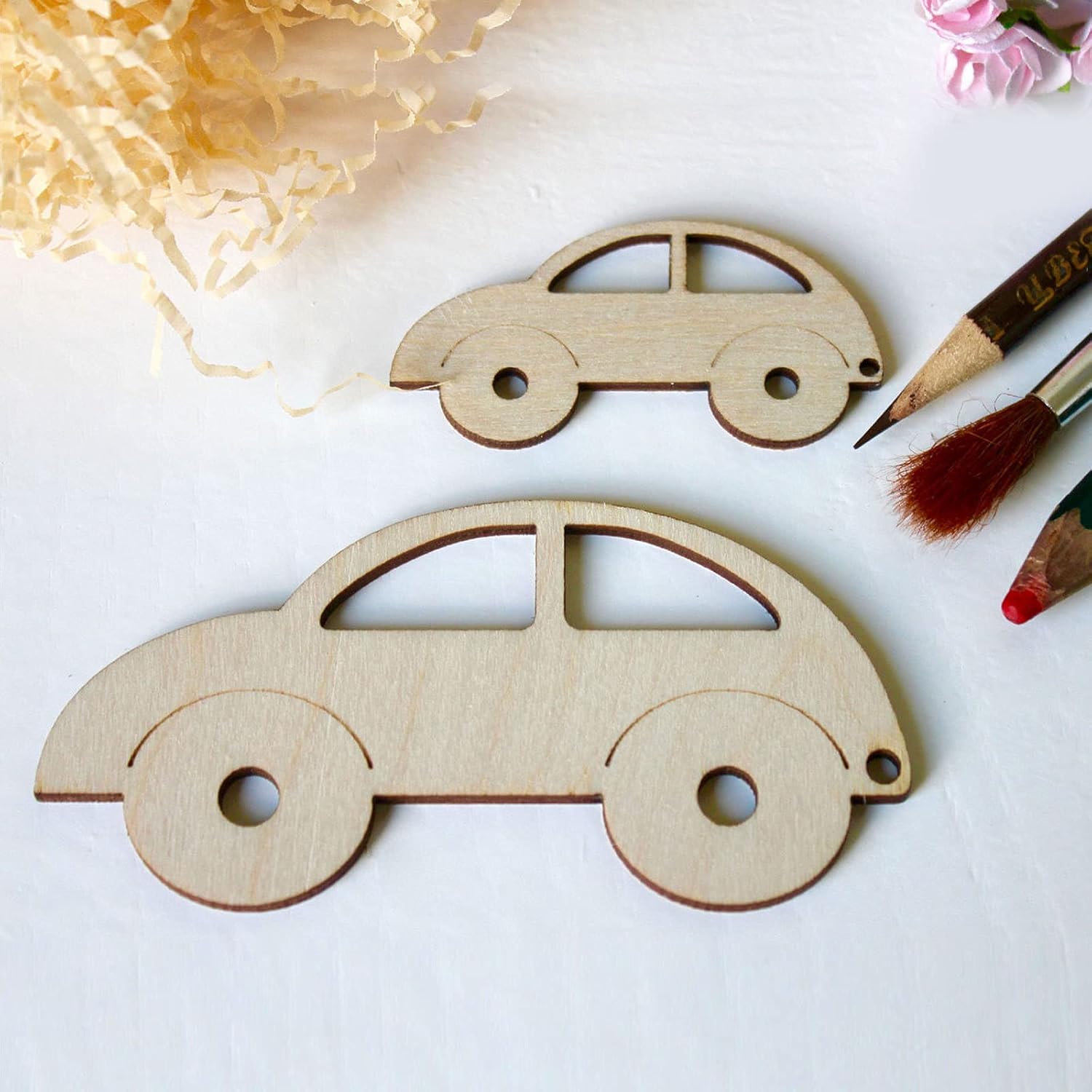 HOIGON 150 PCS Rectangle Unfinished Wood Pieces, 4 x 6 Inch Blank Basswood Wooden Sheets Wooden Cutout for Crafts, DIY, Painting