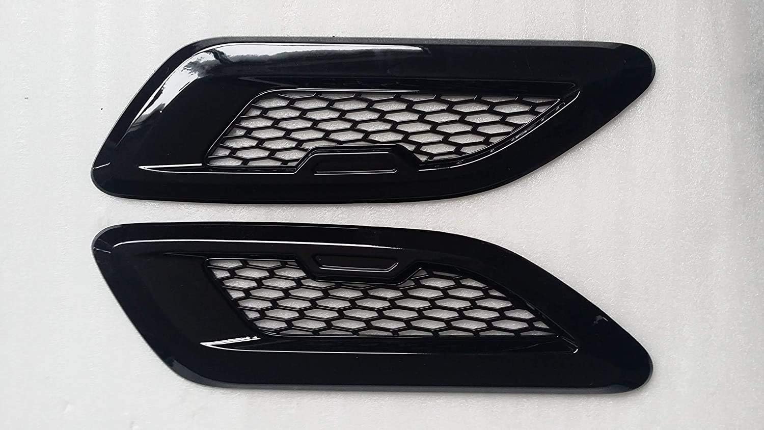 2 Pcs ABS Black Front Side Hood Vent Trim Cover Fits for Range Rover Evoque L358 2011-2019