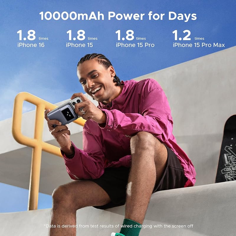 UGREEN UNO 10000mAh Mágneses Wireless Powerbank 20W USB-C iPhone 12-17 Pro Max