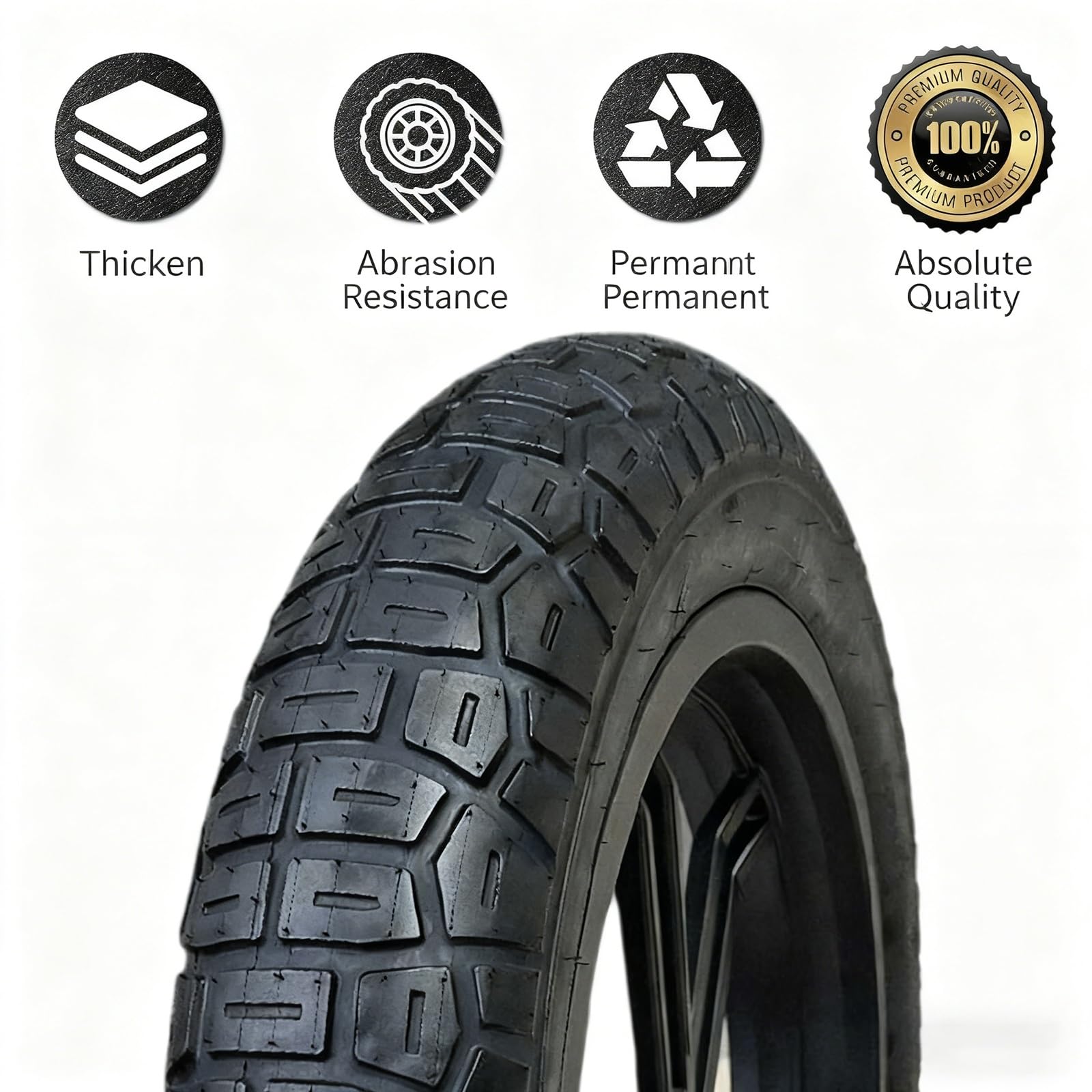 20x4.0 Pneumatico for Fat Bike, Resistente Alle Forature con Battistrada Rinforzato, for Bici Elettriche e Mountain Bike, Pneumatico Neve Tutto Terreno, Pneumatico Bicicletta(A: TIRE)