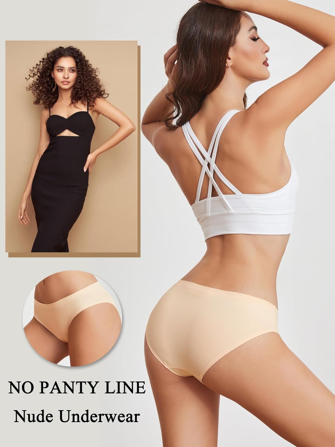 Bolivelan 6 Pack Women's Seamless Hipster Underwear No Show Soft Briefs Low Rise Stretch Bikini Underwear - Image 5