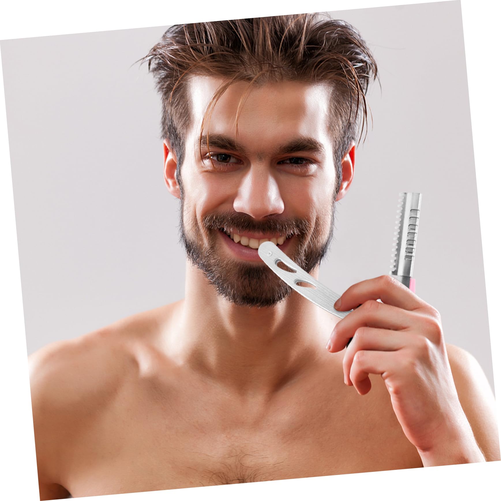 MERRYHAPY Elegant Vintage Shaving Razor Perfect for Beard Sideburns Eyebrows Hairdressing Steel Handle Scraper