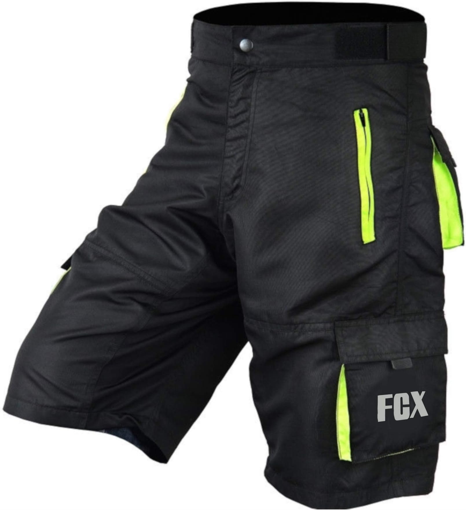 Mens Cycling MTB Shorts Baggy Style Multi Pockets Downhill Mountain Biking Team Bicycle Shorts Free Detachable Padded Liner