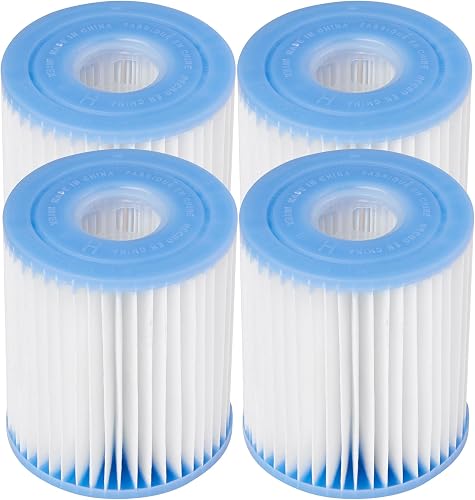 INTEX Type H Pool Filter Cartridge for Above Ground Swimming Pools, 4-Pack